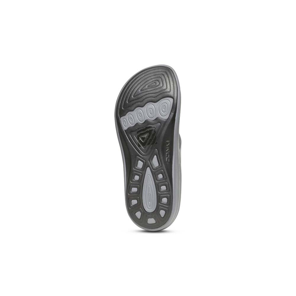 Aetrex Women's Fiji Orthotic Flip Flops - Charcoal | USA 739XD2D